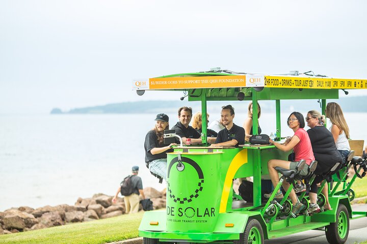 Charlottetown waterfront SOLAR PartyBike food & drink experience!