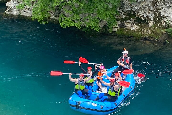 Rafting in Vikos Gorge National Park with gopro filming