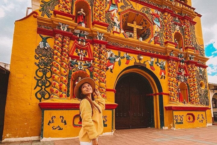 Iconic Yellow Church + Mayan Market + Small Town: Cultural Tour