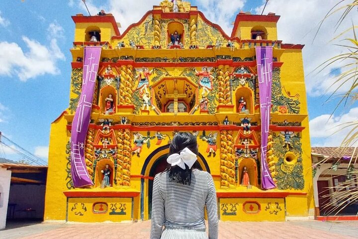 Iconic Yellow Church + Mayan Market + Small Town: Cultural Tour