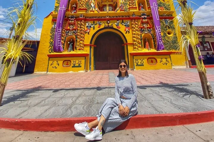 Iconic Yellow Church + Mayan Market + Small Town: Cultural Tour