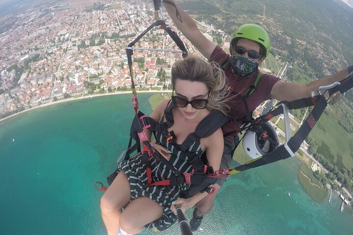 Paragliding above Ohrid