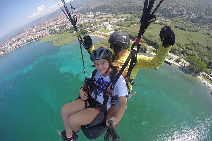 Paragliding above Ohrid
