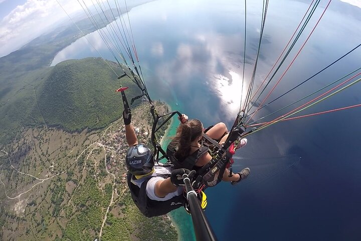 Paragliding above Ohrid