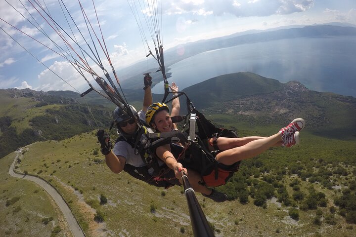 Paragliding above Ohrid