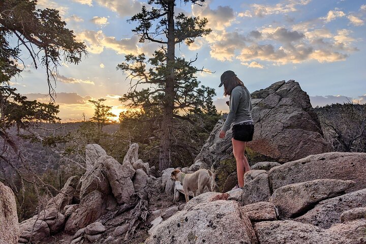 Guided Hiking Tour in Big Bear with Sunset Champagne toast on Private Dock