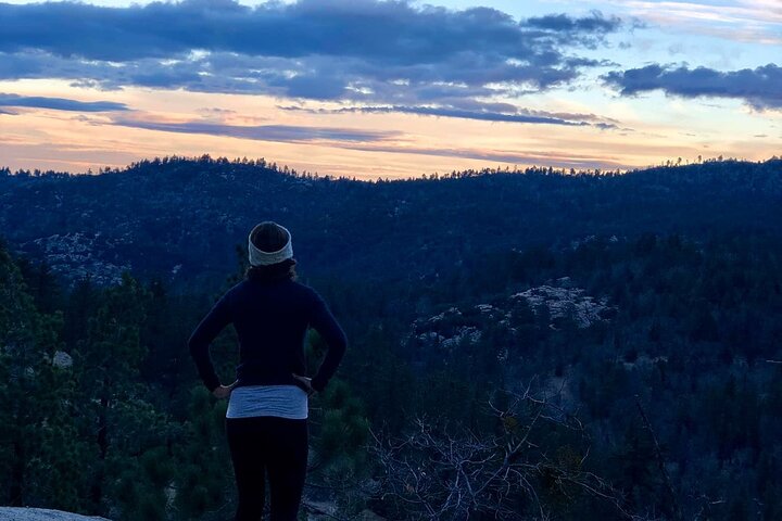 Guided Hiking Tour in Big Bear with Sunset Champagne toast on Private Dock