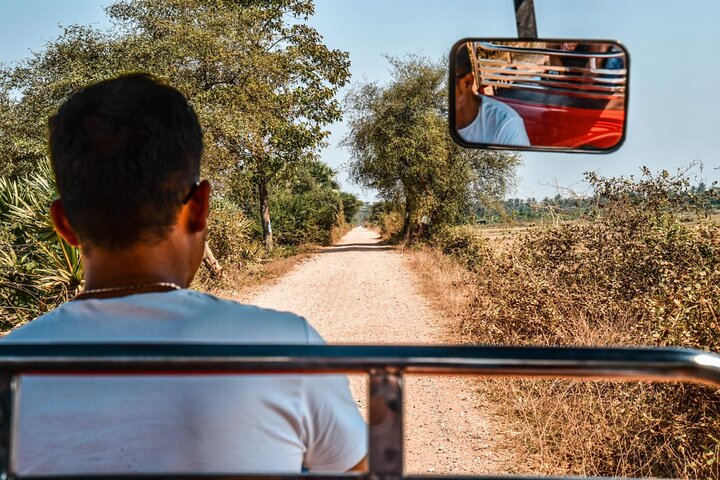 Afternoon tour by tuk tuk to bamboo train,bat cave,killing cave,countryside.