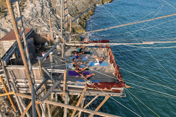 Yoga on a Trabucco - 
Suspended over the sea
