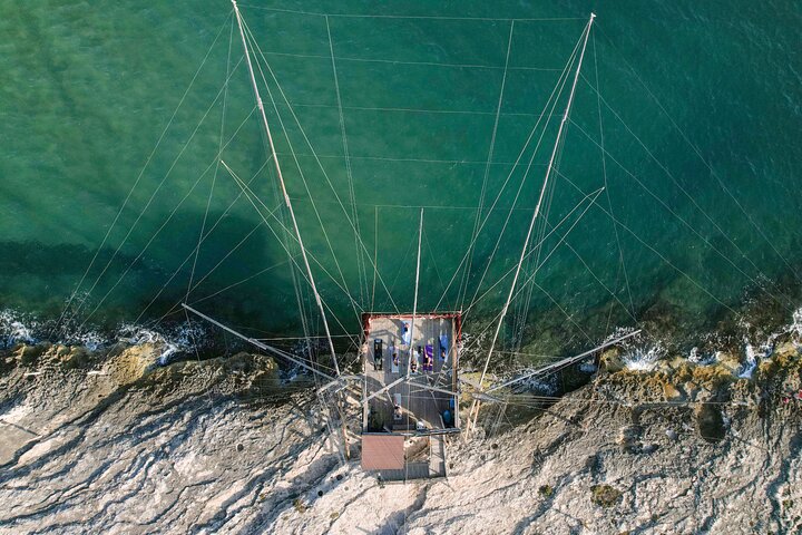 Yoga on a Trabucco - 
Suspended over the sea