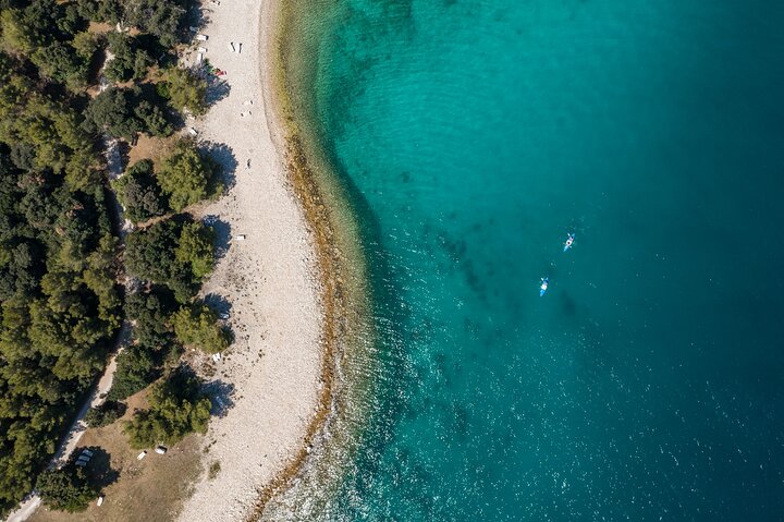 Rovinj kayak tour with drinks and snorkeling