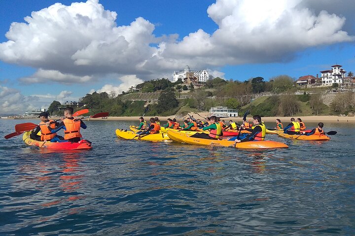 Kayak excursion through the Bay of Santander.