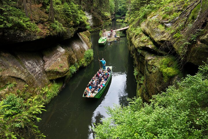 From Dresden: Bastei Bridge, Gorge Boat & Narnia Rocks Tour