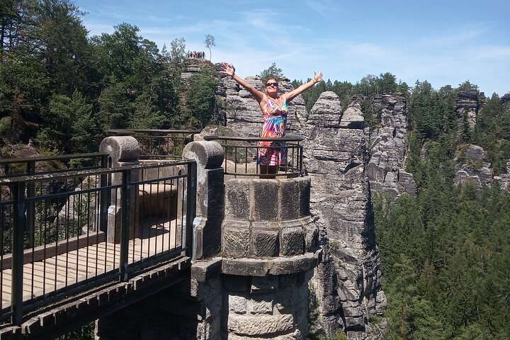 From Dresden: Bastei Bridge, Gorge Boat & Narnia Rocks Tour