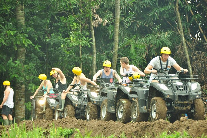 Bali Quad Bike Through Gorilla Cave - Monkey Forest and Waterfall