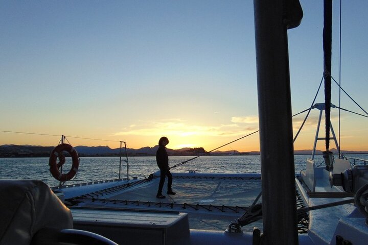Sunset in Denia from the Catamaran