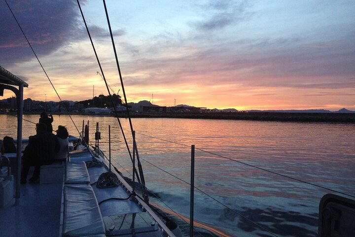 Sunset in Denia from the Catamaran