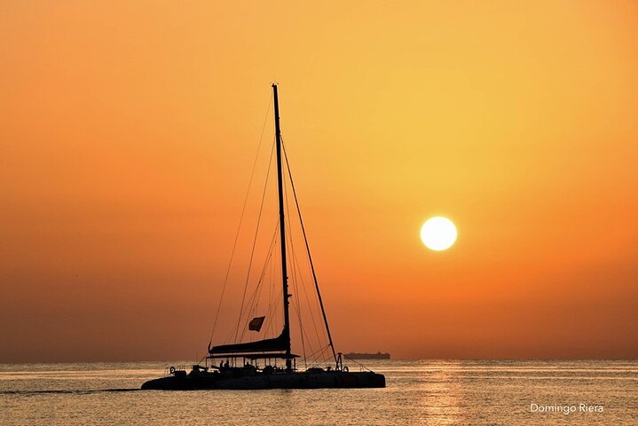Sunset in Denia from the Catamaran