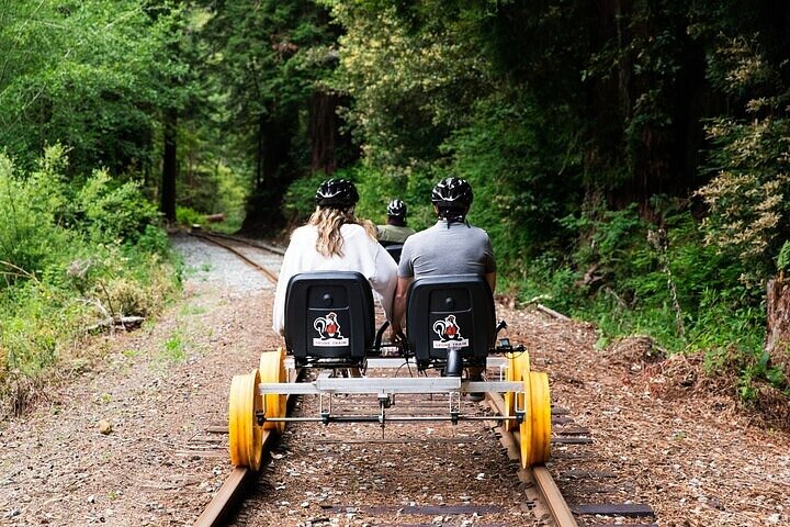Redwoods Railbike Along Pudding Creek