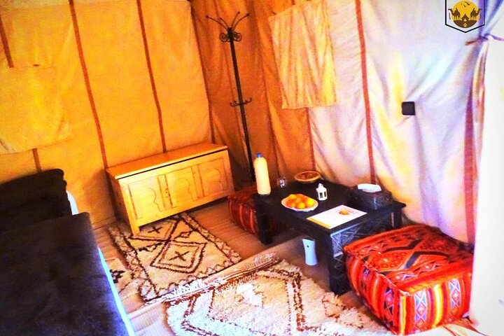 Luxury Camp in Merzouga Desert with Camel Trekking, Vehicule 4WD