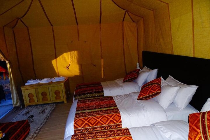 Luxury Camp in Merzouga Desert with Camel Trekking, Vehicule 4WD