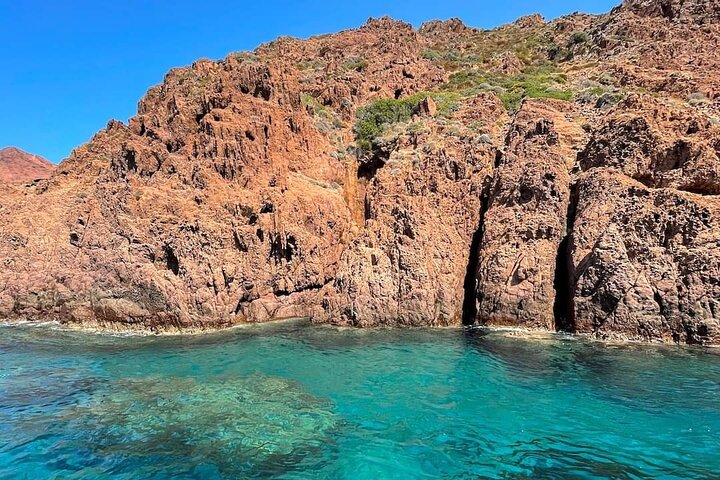 De Sagone/Cargèse: Scandola Girolata 2h Calanques Piana Swimming