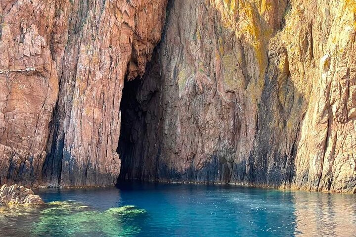 De Sagone/Cargèse: Scandola Girolata 2h Calanques Piana Swimming