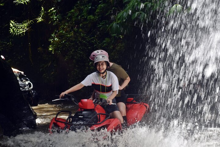 Kuber ATV Bali through River, Rice Field, Tunnel and Waterfall
