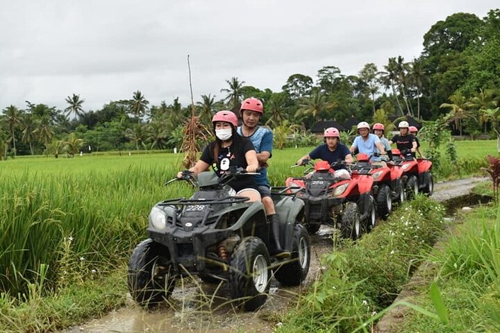 Kuber ATV Bali through River, Rice Field, Tunnel and Waterfall
