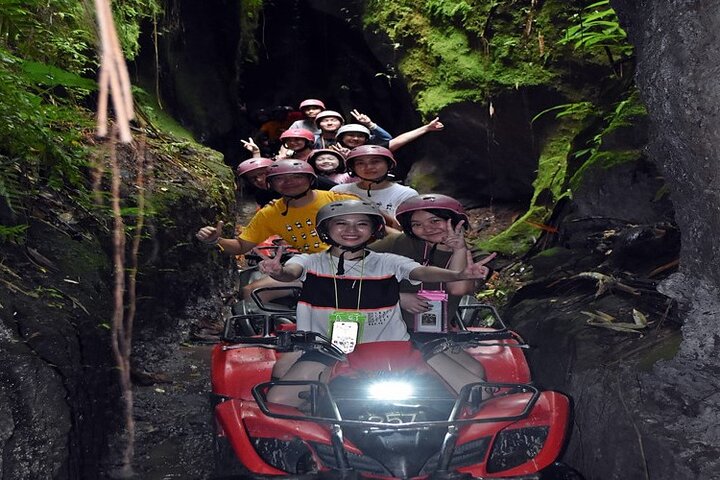 Kuber ATV Bali through River, Rice Field, Tunnel and Waterfall