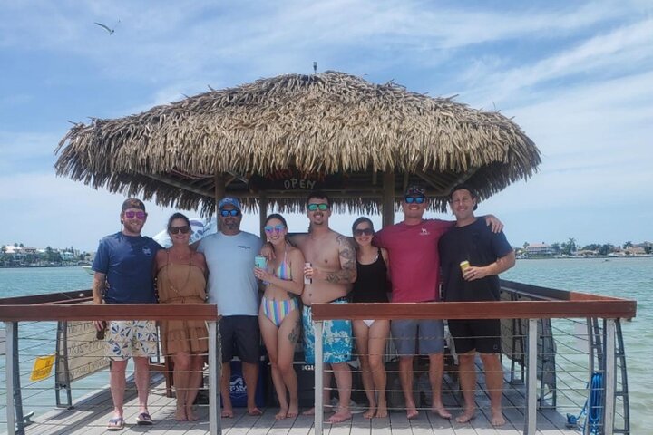 Tiki Boat cruise to John's Pass Sandbar, Madeira Beach.