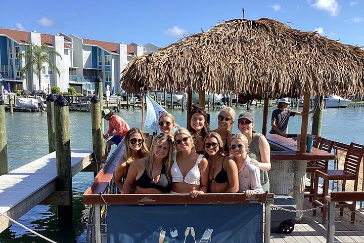 Tiki Boat cruise to John's Pass Sandbar, Madeira Beach.