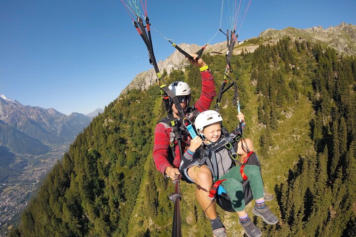 Paragliding Tandem Flight in Chamonix - Take-off from Plan-Praz
