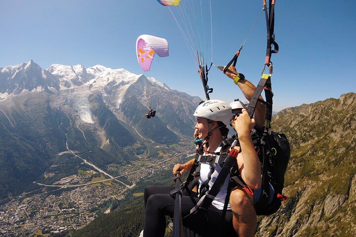 Paragliding Tandem Flight in Chamonix - Take-off from Plan-Praz