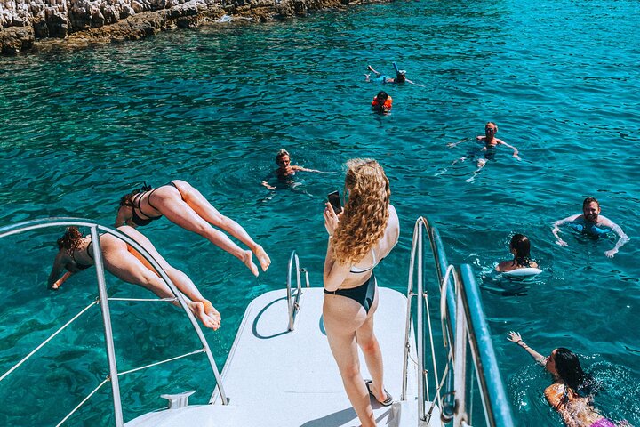 Full-Day Catamaran Cruise to Hvar & Pakleni Islands with Food and free Drinks