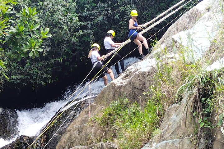 Hiking through Falan's ruins, ecotourism, river and canopy.