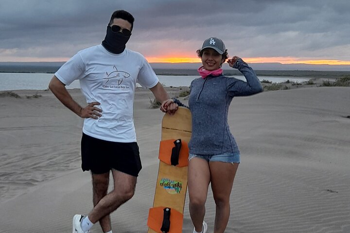 Sandboarding in the Mogote Dunes in Mexico