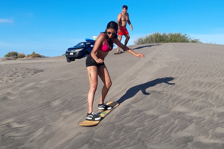Sandboarding in the Mogote Dunes in Mexico