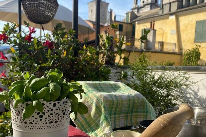 Rooftop Cooking Class in Genoa: Pesto, Fresh Pasta & Wine