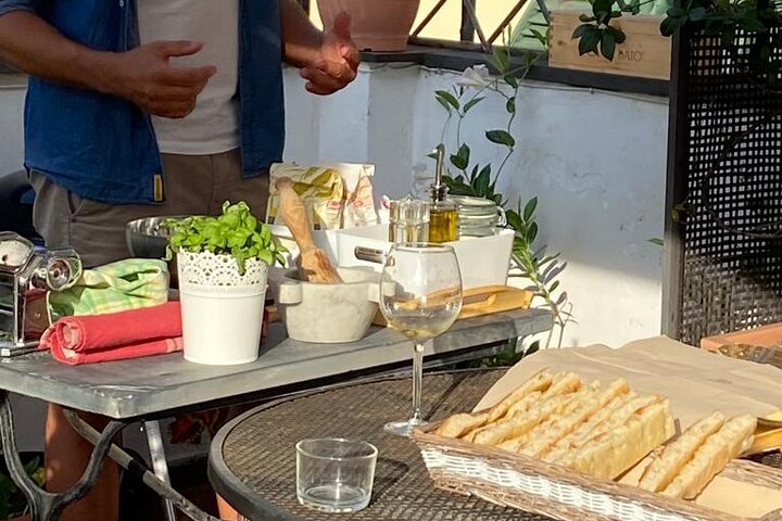 Rooftop Cooking Class in Genoa: Pesto, Fresh Pasta & Wine
