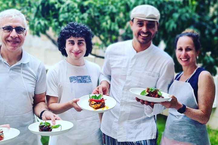 Sea View Sicilian Cooking Class & Taormina Market with Chef Mimmo