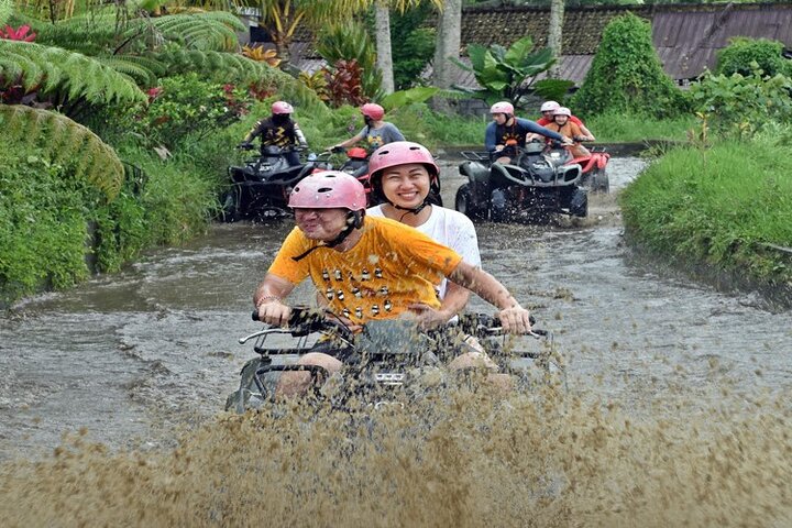 Kuber ATV Bali through River, Rice Field, Tunnel and Waterfall