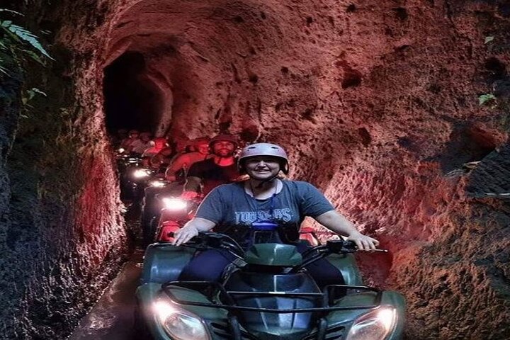 Kuber ATV Bali through River, Rice Field, Tunnel and Waterfall