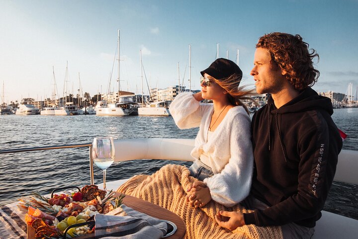 Luxury Shared E-Boat Cruise with Wine, Charcuterie & Sea Lions Spotting