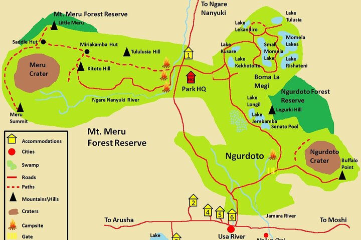 Walking Safari, Canoe & Game Drive – Arusha National Park