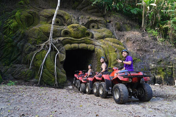 Bali Quad Bike Through Gorilla Cave - Monkey Forest and Waterfall