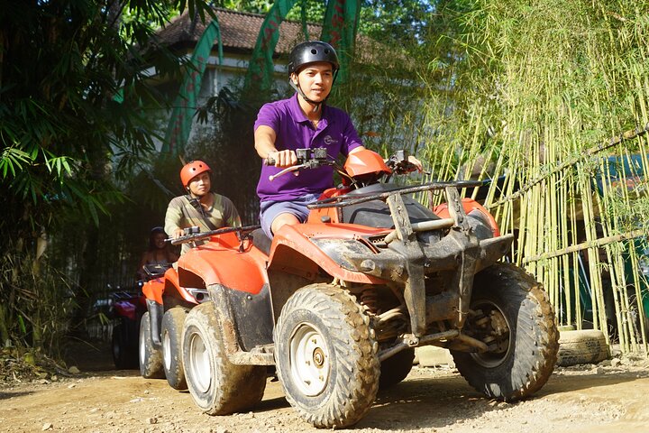 Bali Quad Bike Through Gorilla Cave - Monkey Forest and Waterfall