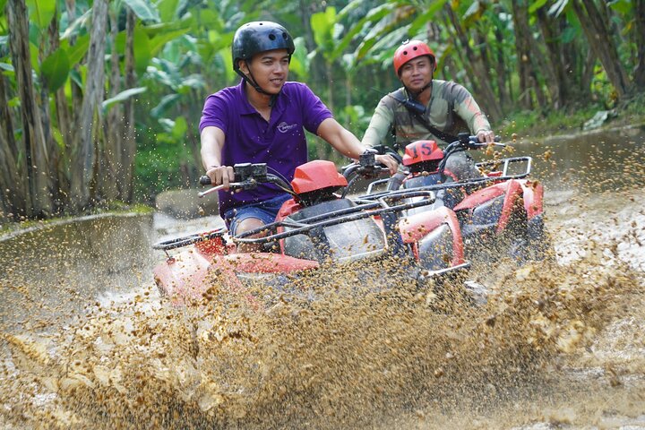 Bali Quad Bike Through Gorilla Cave - Monkey Forest and Waterfall