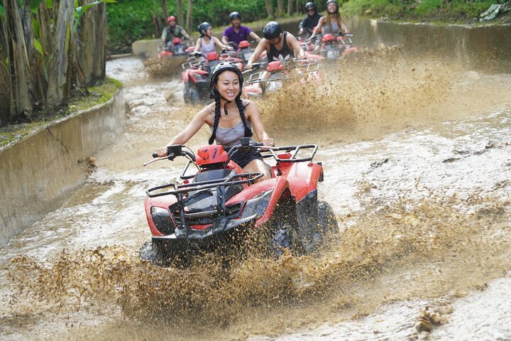 Bali Quad Bike Through Gorilla Cave - Monkey Forest and Waterfall