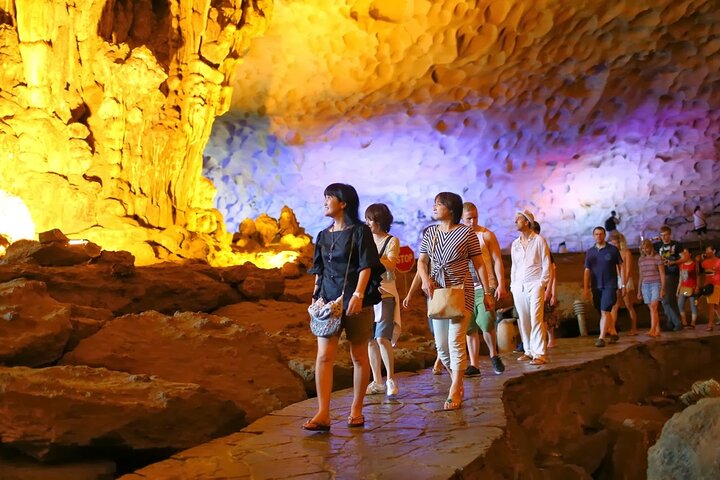 Halong Bay Full-Day Cruise with Lunch Meal, Cave ,Island & Beach